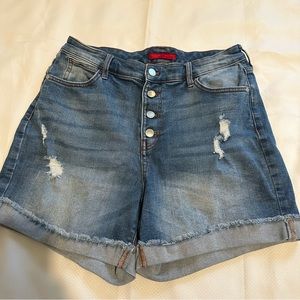 Jennifer Lopez highwaisted distressed jeans shorts . Size 12S